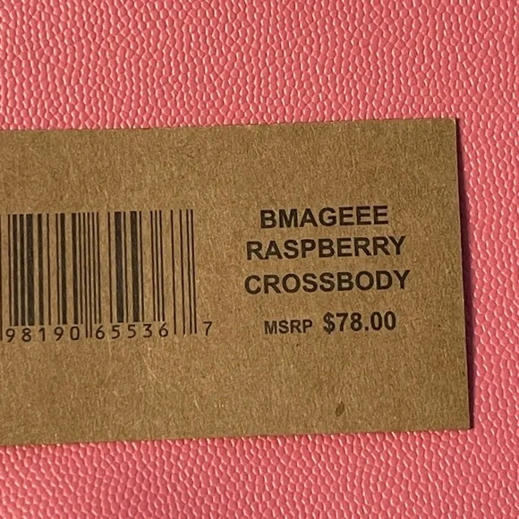 STEVE MADDEN BMAGEEE Crossbody Bag In Raspberry w/Air Pod Case - Picture 10 of 14